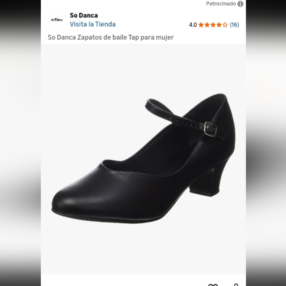 So Danca Women's Black Mary Jane Low Heel Dance Shoe